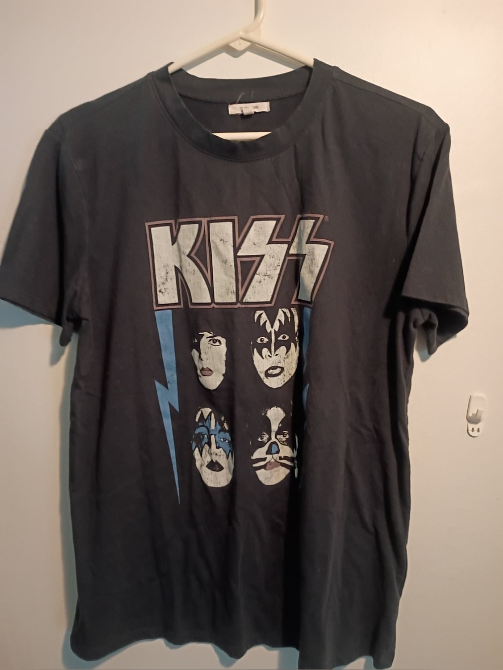 Maurices Black Graphic Band Tee with White Print
